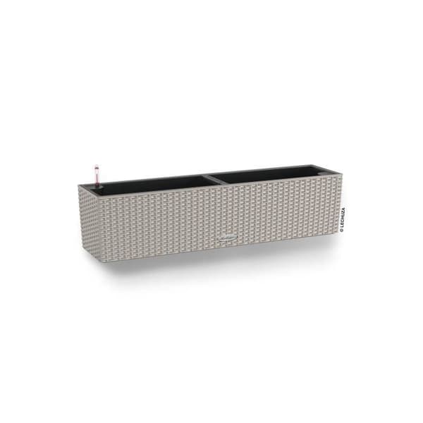 Jardiniere - Balconera stuga 80 - Komplett kit - Sandbrun - 12 L - LECHUZA
