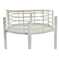 Miniatyrbillede 2 af 4: Grydesæt DKD Home Decor Hvid Natur Metal Spanskrør Firkantet 25 x 25 x 32 cm (2 enheder)