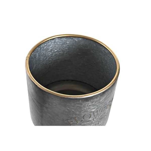 Grydesæt DKD Home Decor Sort Grå Metallic Metal Loft 25 x 25 x 46 cm