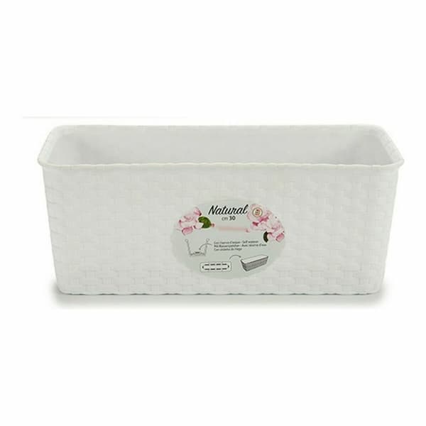 Blomlåda Stefanplast Vit Plast 13 x 11 x 28,5 cm (12 antal)