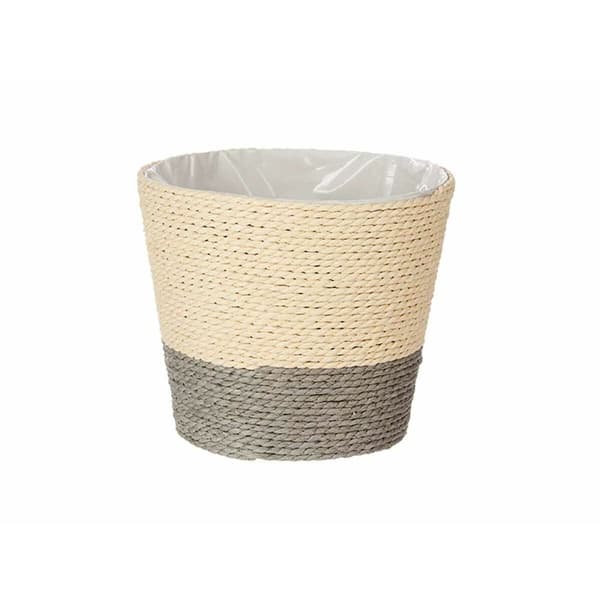 Kruka Ibergarden 86439 Grå Naturell Snöre Plast 15 x 15 x 14 cm (24 antal)
