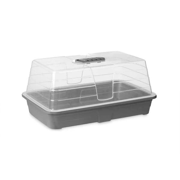 Växthus Ibergarden FYT2058102 Grå Transparent Plast 38,4 x 17,5 x 24,7 cm (8 antal)