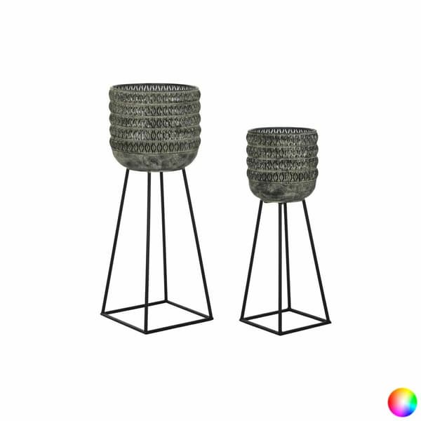 Sæt af planteredskaber DKD Home Decor Brugt 32 x 32 x 84 cm Metal (2 enheder)