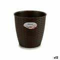 Miniatyrbillede 1 af 2: Urtepotte Stefanplast Plastik Chokolade 19 x 17,5 x 19 cm (12 enheder)