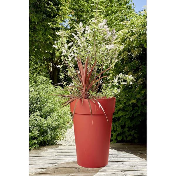 Urtepotte EDA Tuscan Cirkulær Ø 46 x 65 cm Rød polypropylen