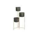 Miniatyrbillede 1 af 5: Urtepotte DKD Home Decor 30 x 21 x 80 cm Sort Gylden Metal