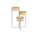 Miniatyrbillede 1 af 3: Urtepotte DKD Home Decor 55 x 42 x 79 cm Sort Brun Jern Bambus Tropisk