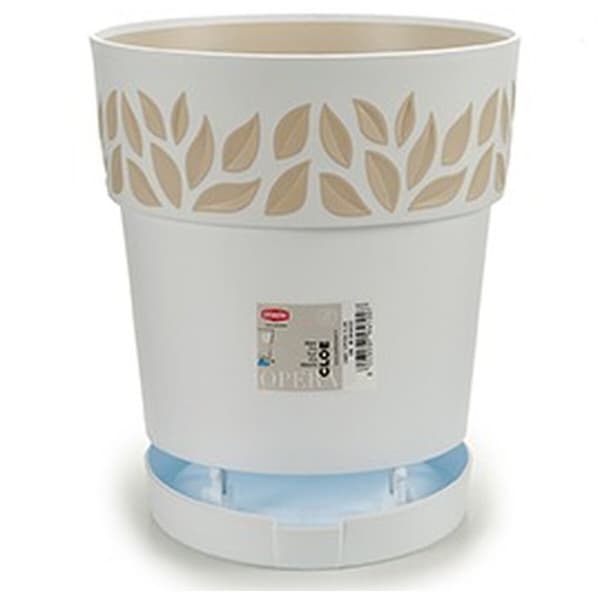 Selvvandende pot Stefanplast Cloe Hvid Plastik 25 x 25 x 25 cm (6 enheder)