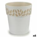 Miniatyrbillede 1 af 3: Selvvandende pot Stefanplast Cloe Hvid Plastik 25 x 25 x 25 cm (6 enheder)