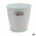 Miniatyrbillede 1 af 3: Urtepotte Stefanplast Hvid Plastik 19 x 17,5 x 19 cm (12 enheder)
