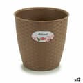 Miniatyrbillede 1 af 3: Urtepotte Stefanplast Brun Plastik 19 x 17,5 x 19 cm (12 enheder)