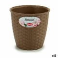 Miniatyrbillede 1 af 3: Urtepotte Stefanplast Brun Plastik 14 x 13 x 14 cm (12 enheder)