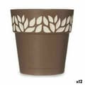 Miniatyrbillede 1 af 3: Selvvandende pot Stefanplast Cloe Brun Plastik 15 x 15 x 15 cm (12 enheder)