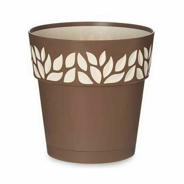 Selvvandende pot Stefanplast Cloe Brun Plastik 19 x 19 x 19 cm (12 enheder)