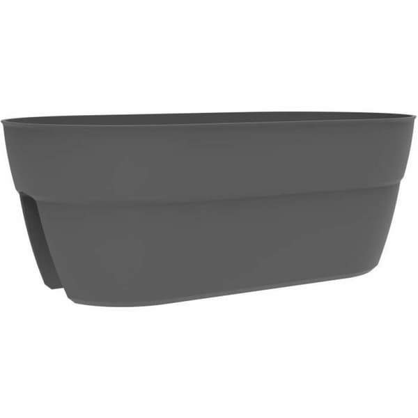 Urtepotte EDA Grå Mørkegrå Plastik Oval Moderne