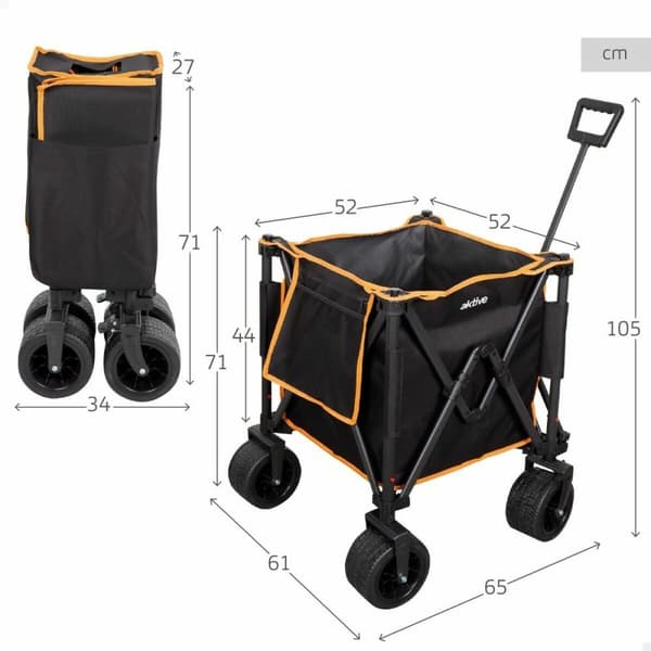 Multifunktionel vogn Aktive Polyester PVC Stål 52 x 105 x 52 cm