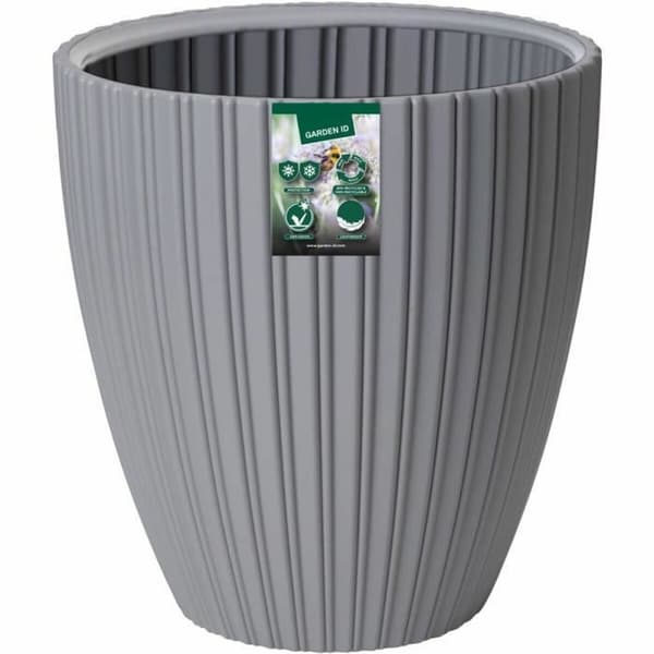 Urtepotte Garden ID Fancy Grå Polyetylen 40 x 42 cm