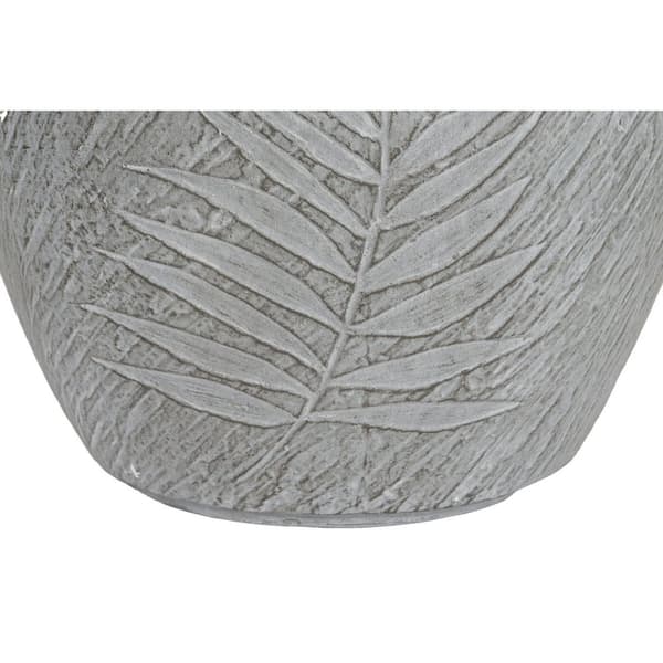 Set med planteringskärl Home ESPRIT Ljusgrå Glasfiber Magnesium 44 x 44,5 x 43 cm (4 antal)