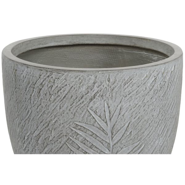 Set med planteringskärl Home ESPRIT Ljusgrå Glasfiber Magnesium 44 x 44,5 x 43 cm (4 antal)