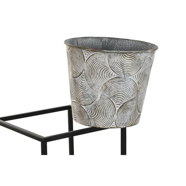 Urtepotte DKD Home Decor Grå Metal Brugt 34 x 34 x 71 cm Cirkulær