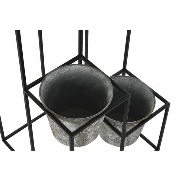 Urtepotte DKD Home Decor Grå Metal Brugt 34 x 34 x 71 cm Cirkulær
