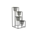 Miniatyrbillede 1 af 3: Urtepotte DKD Home Decor Grå Metal Brugt 34 x 34 x 71 cm Cirkulær