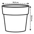 Miniatyrbillede 4 af 6: Urtepotte Elho Hvid Plastik Cirkulær Ø 35 cm Ø 35 x 32 cm