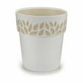 Miniatyrbillede 2 af 3: Selvvandende pot Stefanplast Cloe Hvid Plastik 19 x 19 x 19 cm (12 enheder)