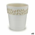 Miniatyrbillede 1 af 3: Selvvandende pot Stefanplast Cloe Hvid Plastik 19 x 19 x 19 cm (12 enheder)