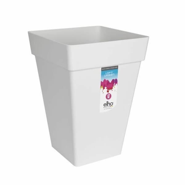 Urtepotte Elho Ø 29,5 cm Hvid polypropylen Plastik Firkantet Moderne
