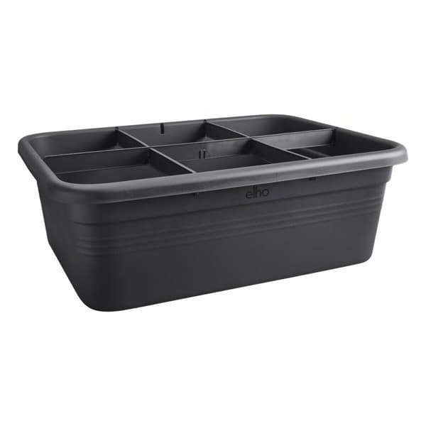 Urtepotte Elho 7,4 x 76 x 26,8 cm Sort Plastik Firkantet