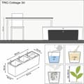 Miniatyrbillede 4 af 5: Urtepotte Lechuza 32 x 100 x 34 cm Hvid Plastik Rektangulær