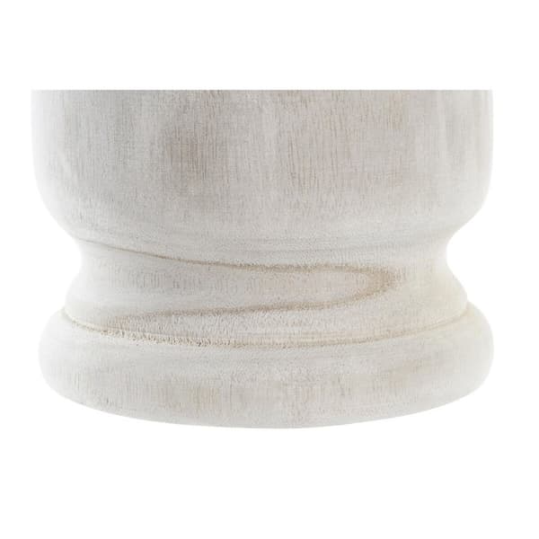 Urtepotte DKD Home Decor Brun Natur Paulonia træ Boho 16 x 16 x 18 cm (2 enheder)