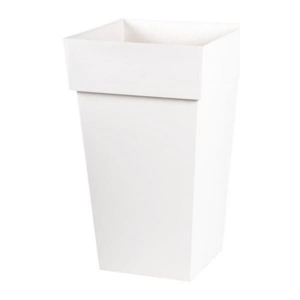 Urtepotte EDA Tuscan Firkantet Hvid polypropylen (39 x 39 x 65 cm)