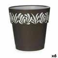 Miniatyrbillede 1 af 3: Selvvandende pot Stefanplast Gaia Antracit Plastik 25 x 25 x 25 cm (6 enheder)