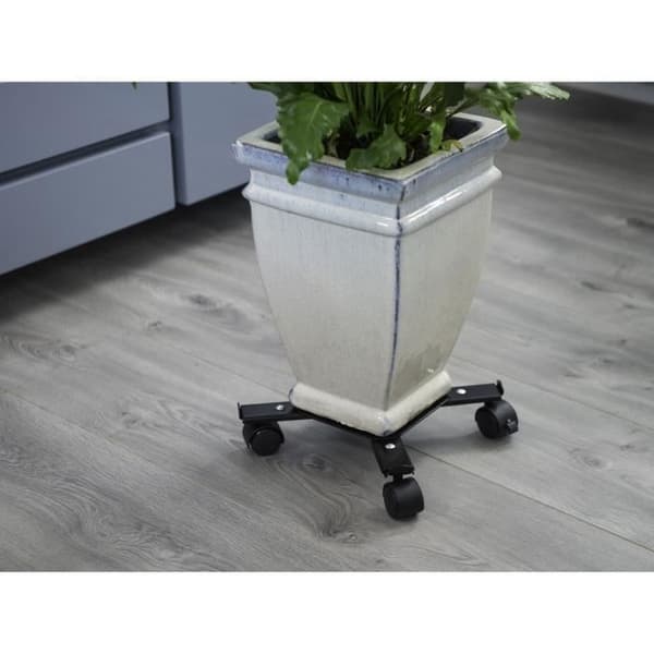 NATUR Utdragbar växthylla - Svart metall - H6 x 34/51 x 34/51 cm