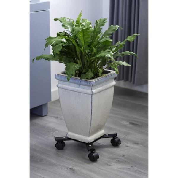 NATUR Utdragbar växthylla - Svart metall - H6 x 34/51 x 34/51 cm