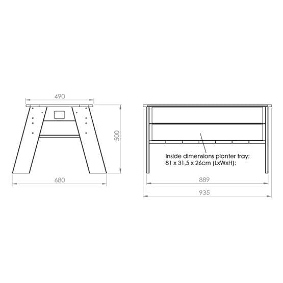 Exit Aksent Planteringsbord L