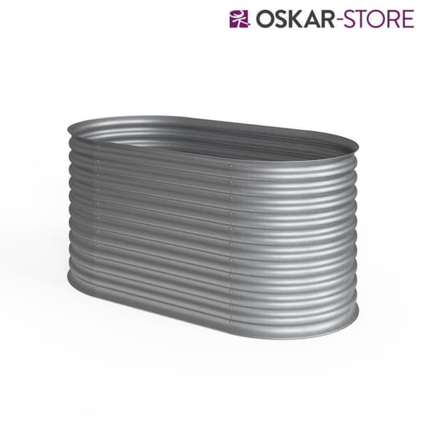 Upphöjd bädd Rektangulär köksträdgård 160 x 80 x 82 cm Galvaniserat stål