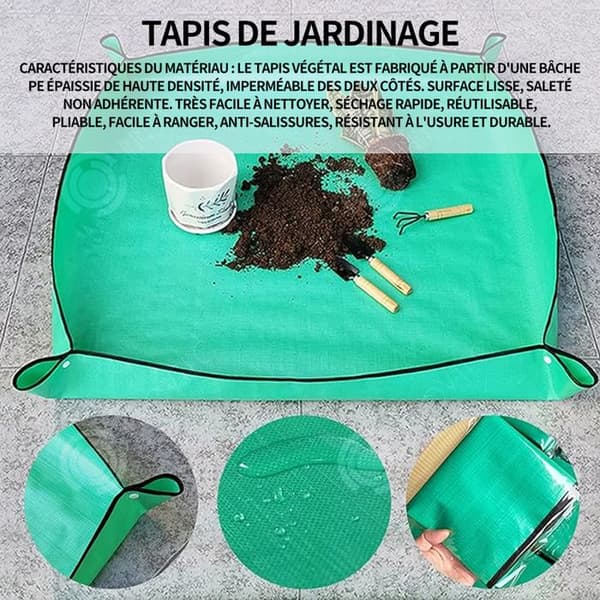 INN Krukmatta 66x66cm Vikbar trädgårdsmatta Vikbar växtmatta Trädgård Blommatta Trädgårdsmatta