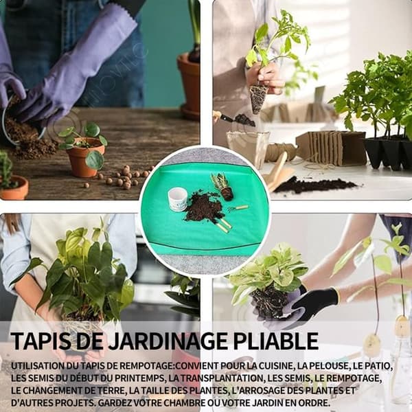 INN Krukmatta 66x66cm Vikbar trädgårdsmatta Vikbar växtmatta Trädgård Blommatta Trädgårdsmatta