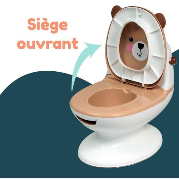 BAMBISOL pedagogisk babypotta - Lock och fällbar sits - Spolhandtag