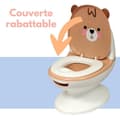 Miniatyrbild 6 av 6: BAMBISOL pedagogisk babypotta - Lock och fällbar sits - Spolhandtag