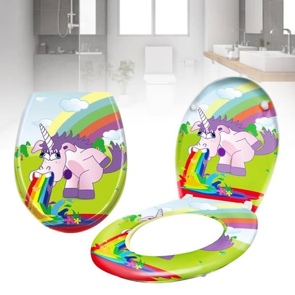 LZQ innovativ toalettsits med automatiskt lyft- och sänksystem - diversifierade modeller (Rainbow Horse)