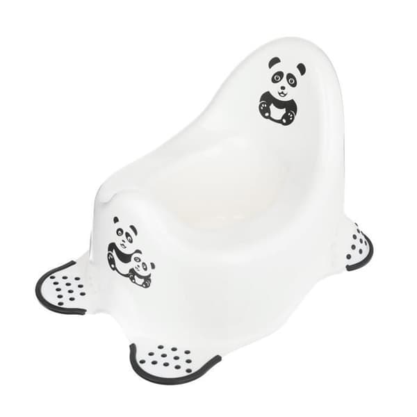 Mill'o bébé - Babypott - Babynatt vas, baby inlärningspott, ergonomisk och halksäker - Pandadekor
