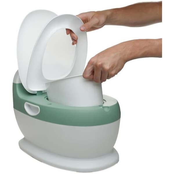 Minitoalett - THERMOBABY - Sage Green - Bekväm med spolljud