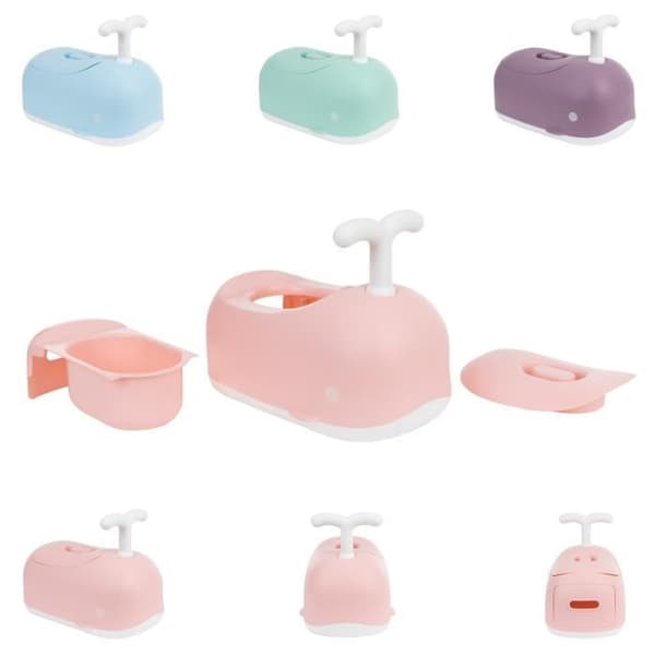 Kikkaboo Pot Baleine Avtagbar Behållare Lock Halkfri Bas Handtag [Rosa]