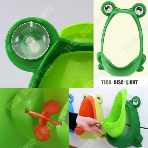 TD® Baby Boy Urinal Trainer Toalett Renlighet Växande Inlärning Självständighet Form Tecknad Grön groda Kul