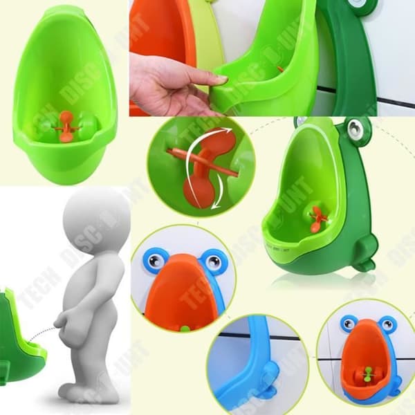 TD® Baby Boy Urinal Trainer Toalett Renlighet Växande Inlärning Självständighet Form Tecknad Grön groda Kul