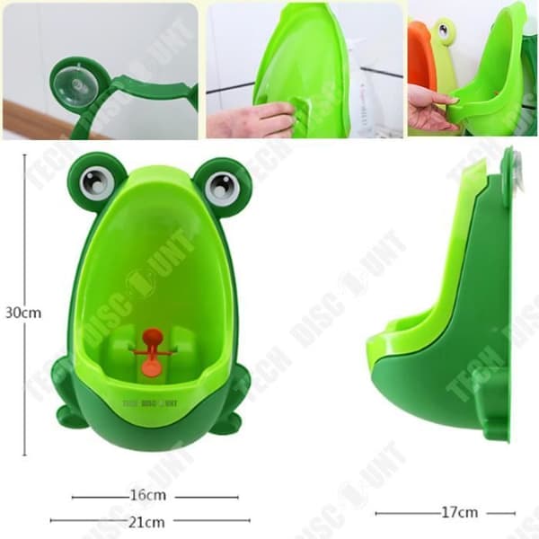 TD® Baby Boy Urinal Trainer Toalett Renlighet Växande Inlärning Självständighet Form Tecknad Grön groda Kul